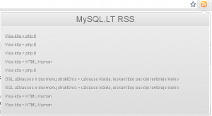 Chrome MySQL.LT RSS įskiepis
